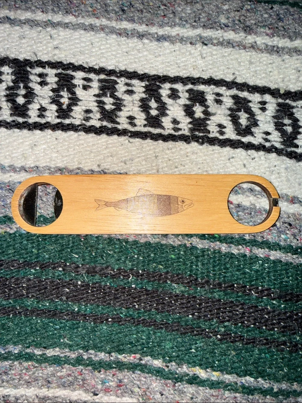 Bamboo Fish-Engraved Bottle Opener - Natural